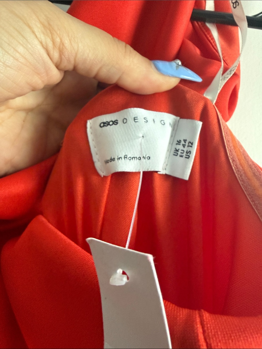 ASOS Red One-Shoulder Draped Evening Gown - Picture 2 of 4